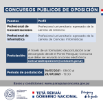 La CONACOM llama a concurso público de oposición para el cargo de Profesional de la Dirección de Informática