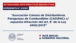 Inicia sumario de investigación a la Asociación Cámara de Distribuidoras Paraguayas de Combustibles (CADIPAC)