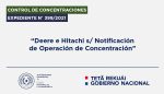 Deere e Hitachi s/ Notificación de Operación de Concentración – Expte. N° 399/2021