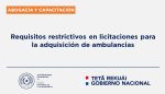 La CONACOM emite opinión sobre requisitos restrictivos en licitaciones para la adquisición de ambulancias