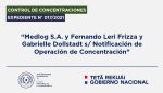 El Directorio autorizó con condicionamientos la operación de concentración entre Medlog S.A. y Fernando Leri Frizza y Gabrielle Dollstadt de Leri