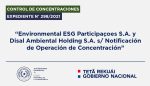 La Dirección de Investigación emitió parecer sobre la operación de concentración del Expediente N° 298/2021