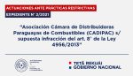 Se tiene por formulada la acusación contra la Asociación Cámara Paraguaya de Distribuidoras de Comubustibles (CADIPAC)