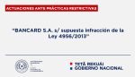 Inició sumario de investigación a BANCARD S.A.