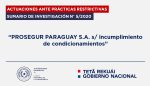 El Directorio de la CONACOM absolvió a Prosegur Paraguay S.A. en un procedimiento por incumplimiento de condicionamientos