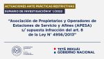 La Dirección de Investigación formuló acusación contra APESA por supuesta infracción del artículo 8° de la Ley de Defensa de la Competencia