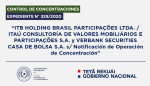 ITB Holding Brasil Participações Ltda. / Itaú Consultoría de Valores Mobiliários e Participações S.A. y Providencia S.A. de Seguros s/ Notificación de Operación de Concentración – Expte. N° 102/2021