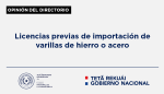 La CONACOM emite una opinión sobre las licencias previas de importación de varillas de hierro o acero